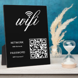Aangepast Wifi Netwerk QR Code Wit Fotoplaat