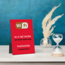 Aangepast WiFi-netwerkwachtwoord Info Rood Kleur