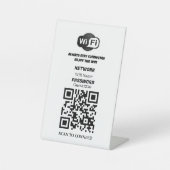Aangepast WiFi QR Code Tabelteken Reclamebord Met Voetstuk (Voorkant)