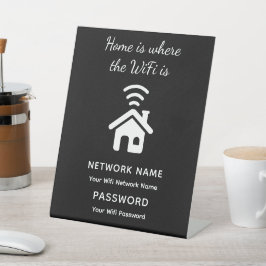 Aangepast Wifi-wachtwoord en netwerk voor gasten Reclamebord Met Voetstuk
