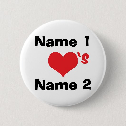 Aangepast Wij Zijn Verliefd Ronde Button 5,7 Cm (Voorkant)