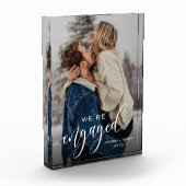 Aangepast Wij zijn verloofd! Herinneringsfotoblock Fotoblokken (Links)