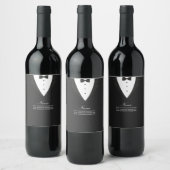 Aangepast wijnetiket of voedseletiket met Tux-jas Wijn Etiket (Flessen)