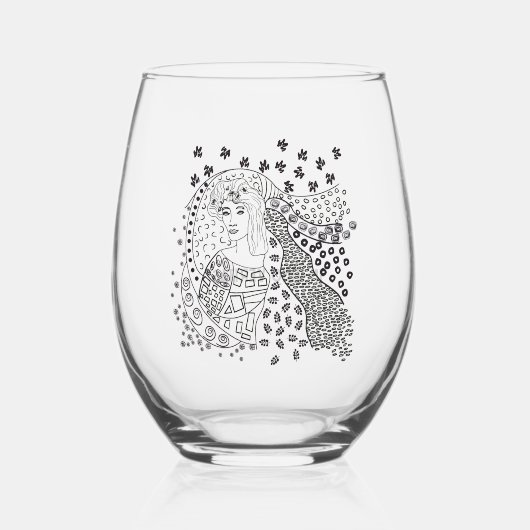 Aangepast Wijnglas Zonder Voet (Voorkant)