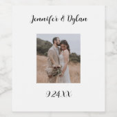 Aangepast wijnlabel met foto wijn etiket (Enkel label)