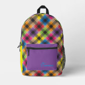 Aangepast wild plaid  bedrukte rugzak (Voorkant)