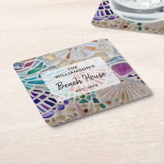 Aangepast winkelhuis kartonnen onderzetters (Schuin)