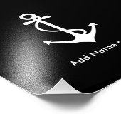 Aangepast wit anker Voeg je eigen tekst toe Foto Afdruk (Hoek)