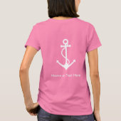 Aangepast wit anker Voeg je eigen tekst toe T-shirt (Achterkant)