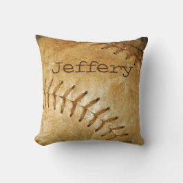 Aangepast  wit Baseball, roestvast Kussen