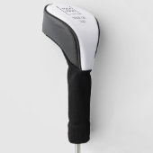 Aangepast wit bedrijfslogo merkbestuurder golfheadcover (Schuin)