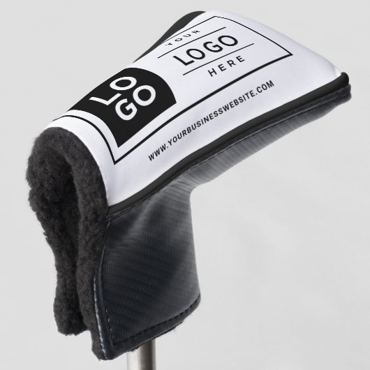 Aangepast wit bedrijfsmerk met Logo Golfheadcover (3/4 voorkant)
