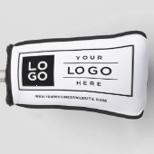 Aangepast wit bedrijfsmerk met Logo Golfheadcover (Voorkant)