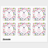 Aangepast wit・Berry behoudt DIY Canning Vierkante Sticker (Vel)