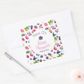Aangepast wit・Berry behoudt DIY Canning Vierkante Sticker (Envelop)