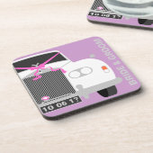 Aangepast wit bruiloft / Limo-cadeau Drankjes Onderzetter (Linkerzijde)