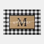 Aangepast wit buffel Controleer het patroon Deurmat (Voorkant)