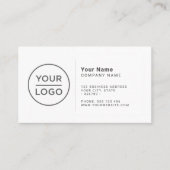 Aangepast wit, eenvoudig modern minimalistisch, el visitekaartje (Voorkant)