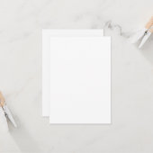 Aangepast wit eenvoudig ontwerp Voeg foto of tekst Kaart (Voorkant / Achterkant in situ)