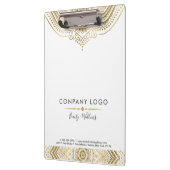 Aangepast wit en goud Mandala Lace Klembord (Links)