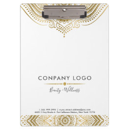 Aangepast wit en goud Mandala Lace Klembord