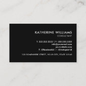 Aangepast wit en zwart monogram Professional Visitekaartje (Achterkant)