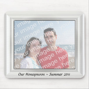 Aangepast wit foto-Lijst Mousepad Muismat
