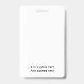 aangepast wit foto personeelsbadge ID qr-code Badge (Achterkant)