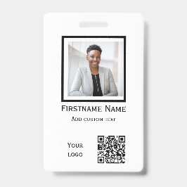 aangepast wit foto personeelsbadge ID qr-code Badge