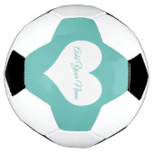 Aangepast wit hart Jouw naam toevoegen Voetbal (Gedraaid)