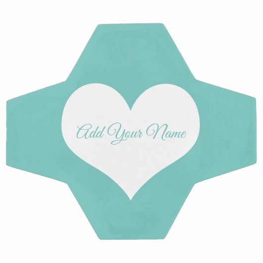 Aangepast wit hart Jouw naam toevoegen Voetbal (Enkel)