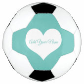 Aangepast wit hart Jouw naam toevoegen Voetbal (Voorkant)