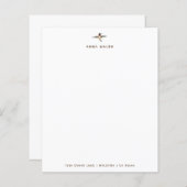 Aangepast wit kolibrie briefpapier (Voorkant / Achterkant)