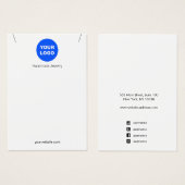 Aangepast wit Logo afstammeling Ketting toevoegen Visitekaartje (Voorkant /achterkant)