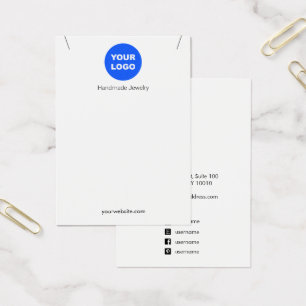 Aangepast wit Logo afstammeling Ketting toevoegen Visitekaartje
