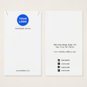 Aangepast wit Logo afstammeling Ketting toevoegen Visitekaartje (Voorkant /achterkant)