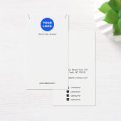 Aangepast wit Logo afstammeling Ketting toevoegen Visitekaartje (Bureau)