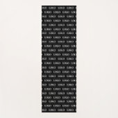 Aangepast wit Logo voor bedrijven op zwart patroon Yogamat (Voorkant)