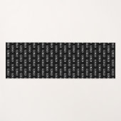 Aangepast wit Logo voor bedrijven op zwart patroon Yogamat (Voorkant (horizontaal))