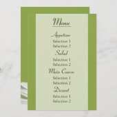 Aangepast wit madeliefje bruiloft receptie diner m menu (Voorkant / Achterkant)