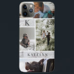 Aangepast wit marmer Aangepast 4 Foto collage Case-Mate iPhone Case<br><div class="desc">Gepersonaliseerde White Marble Custom 4 Photo Collage met Monogram Initiaal Letter & naam, of aangepaste tekst. Maakt een modern en stijlvol cadeau voor familieleden, moeders, vaders, grootouders en meer. Een geschenk dat ze zullen koesteren met uw doordachte foto's van kinderen, familie of huisdieren! Gepersonaliseerde telefoon portemonnee geval! ~ Bekijk mijn...</div>