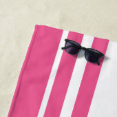 Aangepast Wit Roze Gestreept zwembad of Strandlaken (In situ)