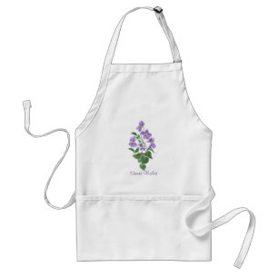 Aangepast wit Schort 'Sweet Violet'