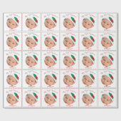 Aangepast witboek voor mijn eerste kerstcadeautje cadeaupapier (Vlak)