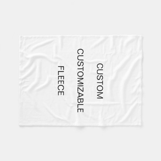 Aangepast Witte Blank aanpassen Fleece Deken (Voorkant (Horizontaal))