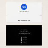 Aangepast Witte Logo-kraanplaatjes toevoegen Visitekaartje (Voorkant /achterkant)