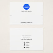 Aangepast Witte Logo-kraanplaatjes toevoegen Visitekaartje (Voorkant /achterkant)