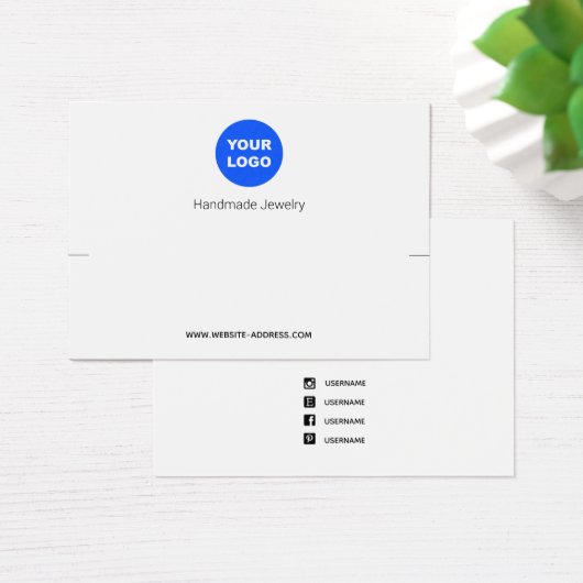 Aangepast Witte Logo-kraanplaatjes toevoegen Visitekaartje (Bureau)