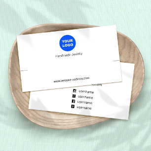 Aangepast Witte Logo-kraanplaatjes toevoegen Visitekaartje