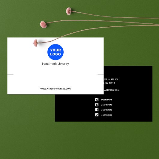 Aangepast Witte Logo-kraanplaatjes toevoegen Visitekaartje